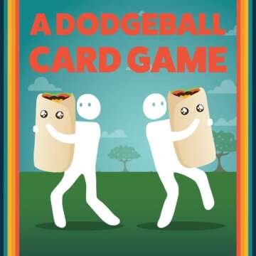 Exploding Kittens Presents Throw Throw Burrito Extreme Outdoor Edition - An Outdoor Dodgeball Card Game - Family Party Card Games for Adults, Teens & Kids 7+ - 120 Cards & 2 Huge Inflatable Burritos