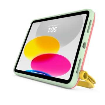 OtterBox Made for Kids Case for iPad 10th Gen - WATERMELON SEEDS (Pink), durable, easy grip ridges, easy to clean (Single Unit ships in Poly Bag, Ideal for Business Customers)