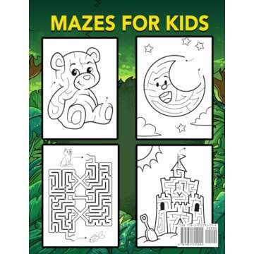 Mazes For Kids Ages 4-8: Maze Activity Book | 4-6, 6-8 | Workbook for Games, Puzzles, and Problem-Solving