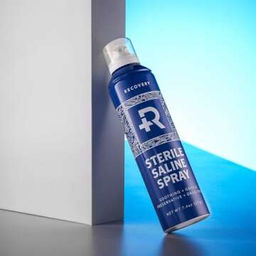 Recovery Aftercare - Piercing Aftercare Spray - 100% Pure Saline Solution - Saline Spray to Help Heal + Protect New Piercings - Ear Piercing Kit Essential (7.4 oz)