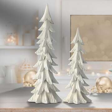 Regency International 18-24" Resin Royal Tree, Set of 2, White