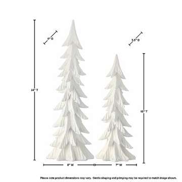 Regency International 18-24" Resin Royal Tree, Set of 2, White