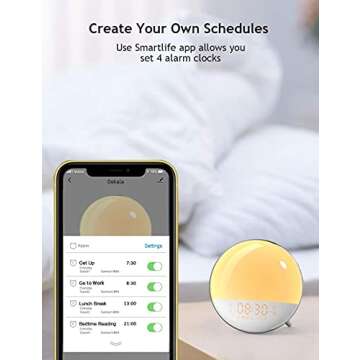 Smart Sunrise Alarm Clock with FM Radio & App Control