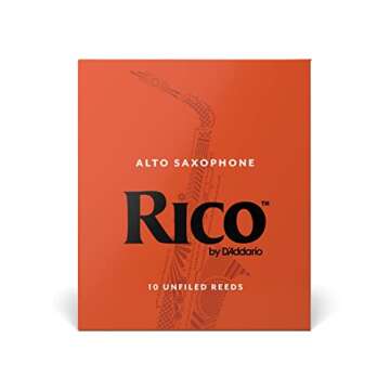 D’Addario Rico Alto Sax Reeds - RJA1025, 10-Pack, Strength 2.5