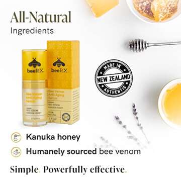 Bee Rx Anti-Aging Facial Serum - Kanuka Honey Skin Care Products For Face - Anti-Wrinkle Serum Moisturizer Beauty Products