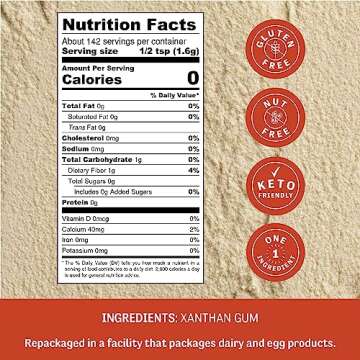 Judee's Xanthan Gum - 8 oz - Baking Supplies - Delicious and 100% Gluten-Free - Great for Keto Syrups, Soups, and Sauces - Enhances Texture and Thickens Dough and Baked Goods