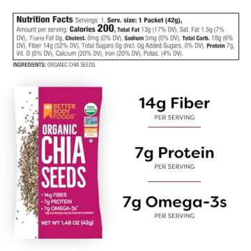 Organic Chia Seeds Pack of 24 – Betterbody Foods