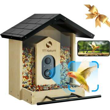 Upgraded 1.5L Smart Bird Feeder with AI Camera