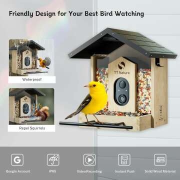 Smart Bird Feeder with Camera for Bird Lovers