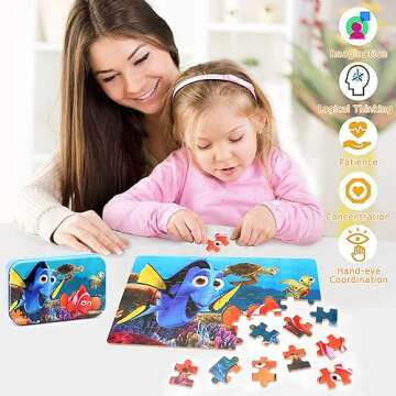 LELEMON Kids Ocean Puzzles Ages 4-8 for Fun Learning