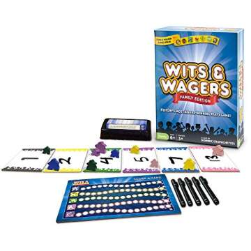 North Star Games Wits & Wagers Family Edition - Kid Friendly Party Game and Trivia