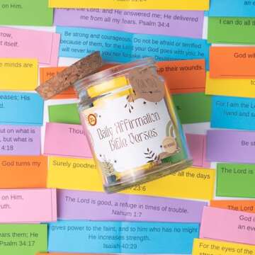 Affirmation Bible Verse Jar, Read Me When Bible Verses Jar,Christian Gifts for Women, Bible Verse Jar, Bible Accessories, Prayer Jar, Hope Jar, Bible Stuff, Scripture Gifts.