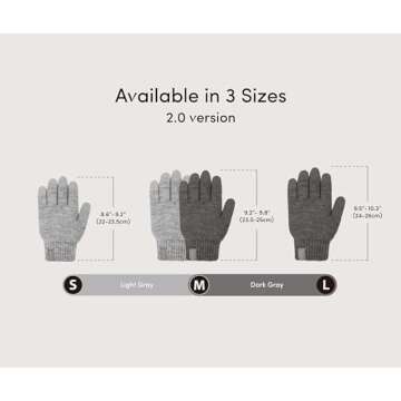 Moshi Digits Touchscreen Winter Gloves - Size M, Dark Gray