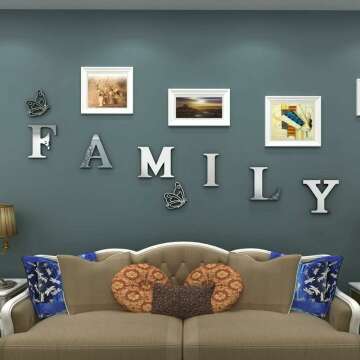 Elegant Family Wall Decor Acrylic Mirror Stickers