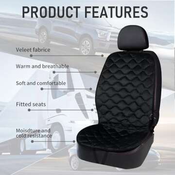 FIOQE Universal Seat Cushion - Black Full Back Comfort