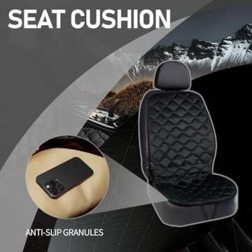 FIOQE Universal Seat Cushion - Black Full Back Comfort