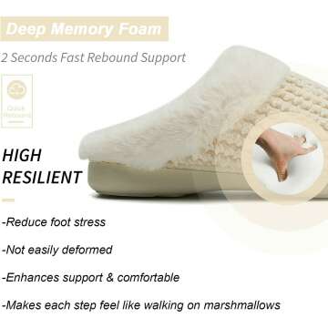 Memory Foam Plush Slippers