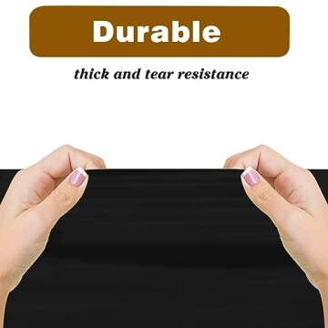 Kopokita 2PCS Black Plastic Tablecloths 54 x 108 Inch, Disposable Table Cloths Rectangle Party Table Covers