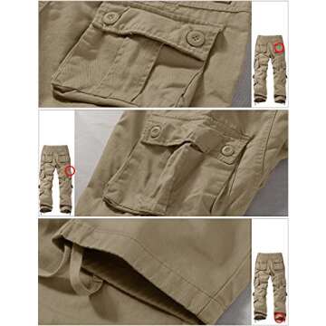 Match Men's Wild Cargo Pants #3357(40,British Khaki)