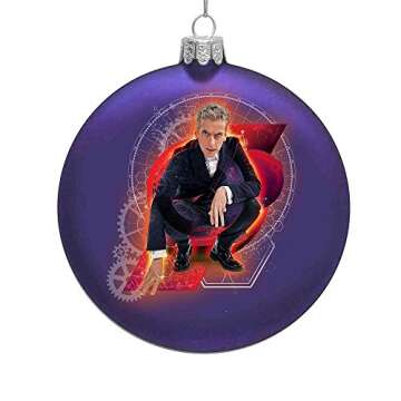 Kurt S. Adler Kurt Adler 100mm Glass Disc 12th Doctor Ornament