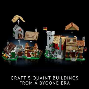 Medieval Town Square LEGO Set with 8 Minifigures