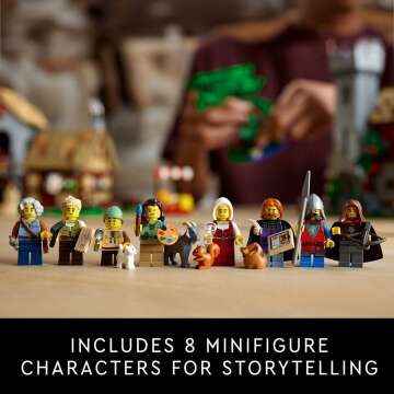 Medieval Town Square LEGO Set with 8 Minifigures