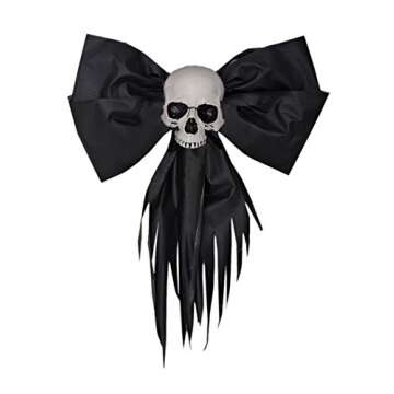 Morbid Enterprises Creepmas Black Bow, Black/White, One Size