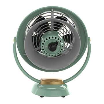 Vintage Vornado VFAN Jr. Green Air Circulator Fan