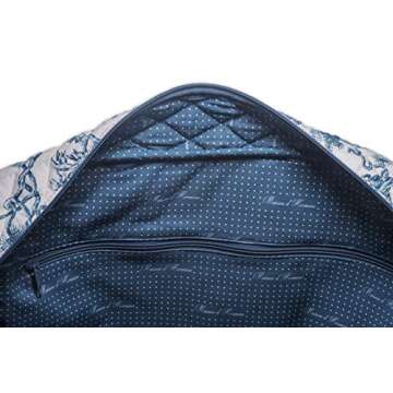 Maison d' Hermine Weekend Bag Cotton Quilted Duffel Overnight Luggage Weekender Gym Bag for Gifts Travel Men Women Business Travellers Family Trip, Bonobo - Blue