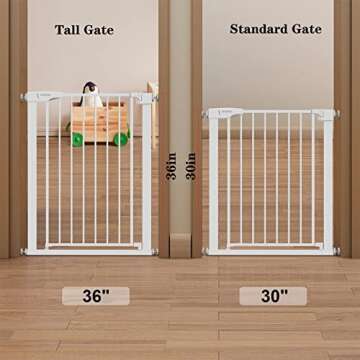 Mom's Choice Awards Winner - ABOIL Baby Gate for Stairs, Fits Opening 29'' to 40'' Wide Dog Gate for Doorways House Hallway, Auto Close Safety Child Gate, No Drilling Pressure Mounted Pet Gates