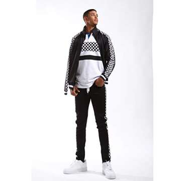 SCREENSHOT-Track Jacket Mens Urban Hip Hop Premium Track Jacket - Slim Fit Side Taping Sportswear Urbanwear Streetwear Top