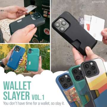 Smartish iPhone 16 Pro Wallet Slayer Case - Black