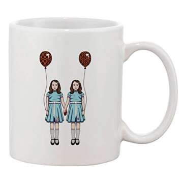 Ceramic Coffee Mug - Creepy Scary Hallway Twins Horror Film Movie Parody