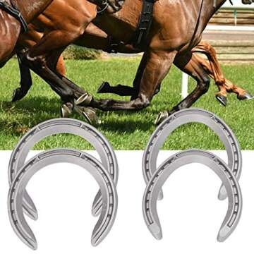 TAKESH 4Pcs Aluminium Alloy Horseshoes - Durable Horse Riding Tools