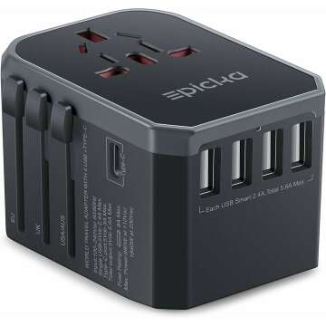 Universal Travel Adapter with Smart Power & USB-C