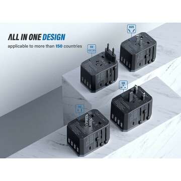 Universal Travel Adapter with Smart Power & USB-C