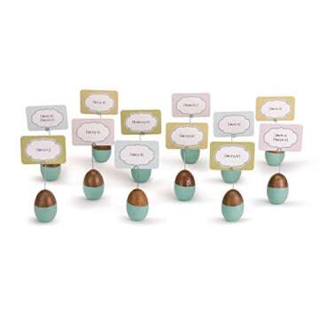 Redrock Traditions Robin's Egg Blue Dipped Place Card Holders Easter Story Set of 12