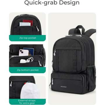 BAGSMART College Laptop Backpack - Ergonomic & Lightweight