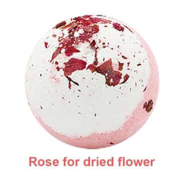 KASTU Dried Flower Bath Salt Balls,Rose Extract Essential Oils,Moisturizing Dry Skin,Fizzy Spa,Relaxation,Self Care,Relaxing,Bubble Bath Bomb Gifts Idea for Men Women