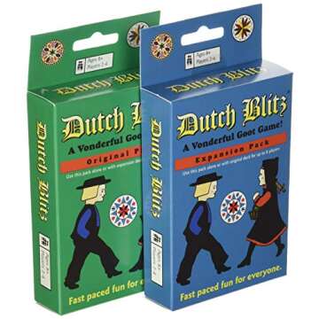 Dutch Blitz: Original and Expansion Combo, Fast Paced Card Game, Fun for Everyone, Great Family Game, Combine Packs to Play With 2-4 Players, For Ages 8 and Up