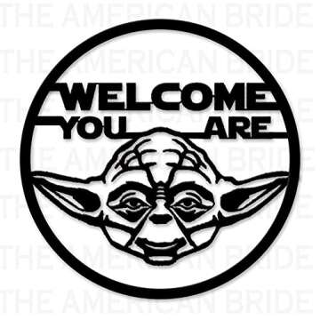 Yoda Metal Sign - Star Wars Welcome Signs - Housewarming Gift - Kids Room Decor - Nursery Decor - Birthday Gifts - Home Decor - Disney and Star Wars Lovers - Fandom Gifts