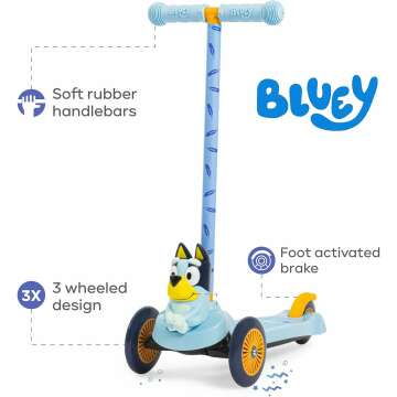 Kids Character Scooter with Extra Wide Deck & Brake