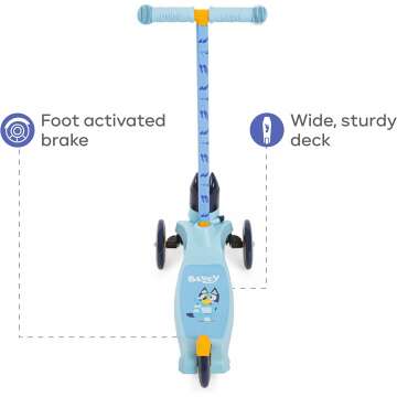 Kids Character Scooter with Extra Wide Deck & Brake