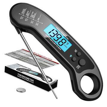 Meat Thermometer Digital, Instant Read Meat ThermometerI for Grill and Cooking, Waterproof Food Thermometer for Kitchen and Outside, BBQ, Turkey, Candy, Liquids, Beef