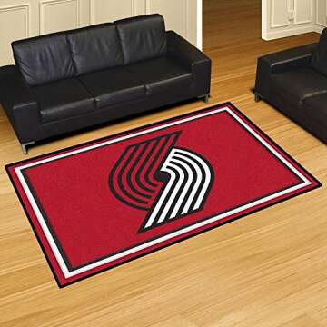 Fanmats NBA - Portland Trail Blazers 5 x 8 Rug