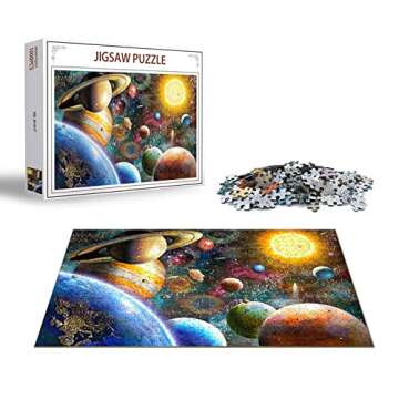 Jigsaw Puzzles 1000 Pieces for Adults, Families (Space Traveler, Solar System) Pieces Fit Together Perfectly