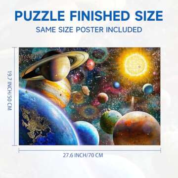 Jigsaw Puzzles 1000 Pieces for Adults, Families (Space Traveler, Solar System) Pieces Fit Together Perfectly