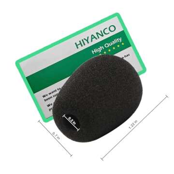 HIYANCO 12 Pack Headset Microphone Windscreens