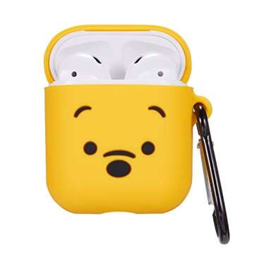 Mulafnxal Compatible with Airpods 1&2 Case,Cute 3D Funny Cartoon Character Silicone Airpod Cover,Kawaii Fun Cool Stylish Design Skin Kits,Fashion Cases for Girls Kids Teens Boys Air pods(Honey