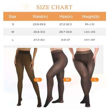 Apriddeo Fleece Lined Tights Women Fake Translucent Pantyhose Leggings High Waist Thermal Winter Warm Thick Sheer Tights